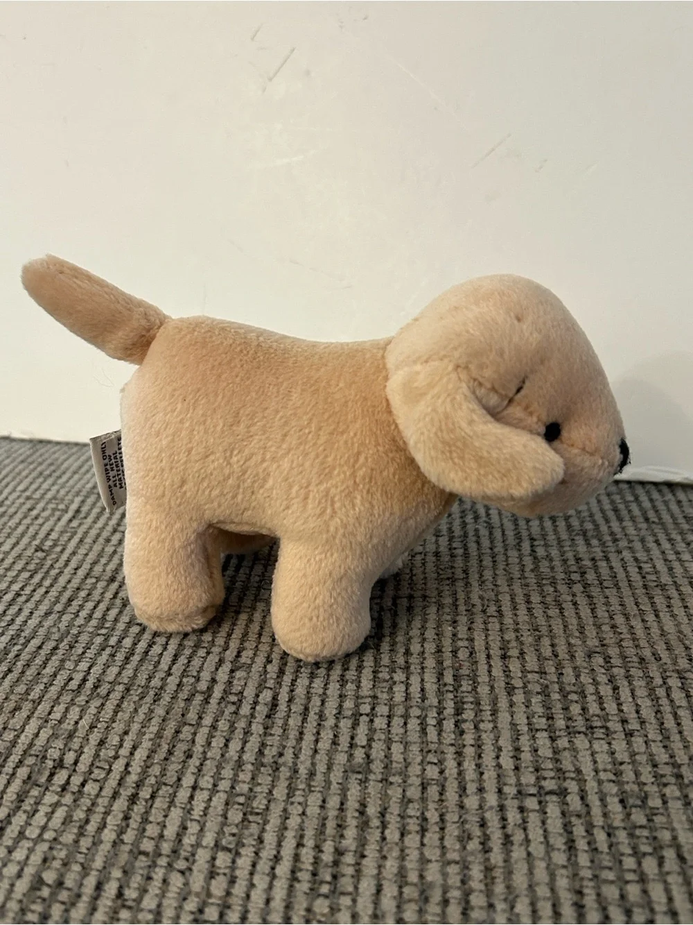 Vintage Baby GAP tan dog plushie name Jimmy